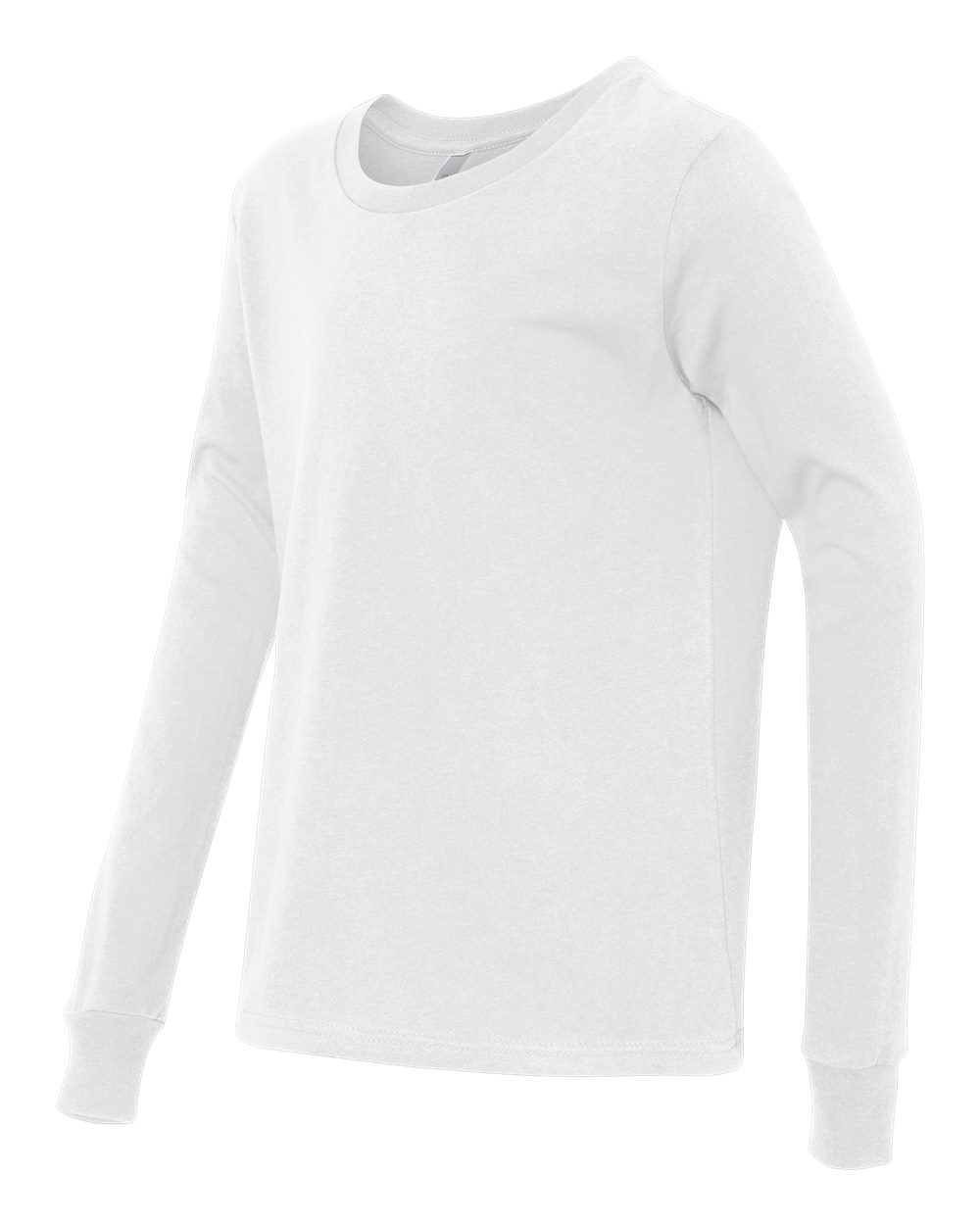 BELLA + CANVAS Youth Jersey Long Sleeve Tee - 3501Y White