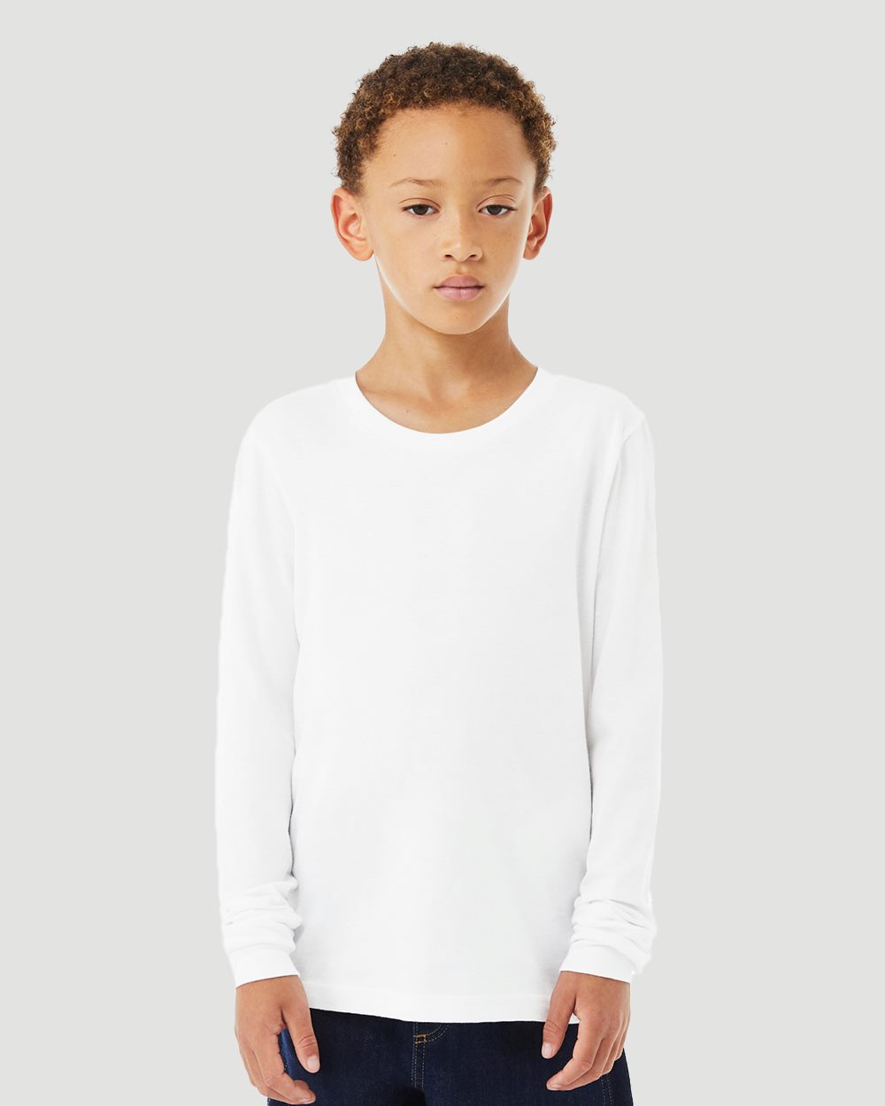 BELLA + CANVAS Youth Heather CVC Long Sleeve Tee - 3501YCVC