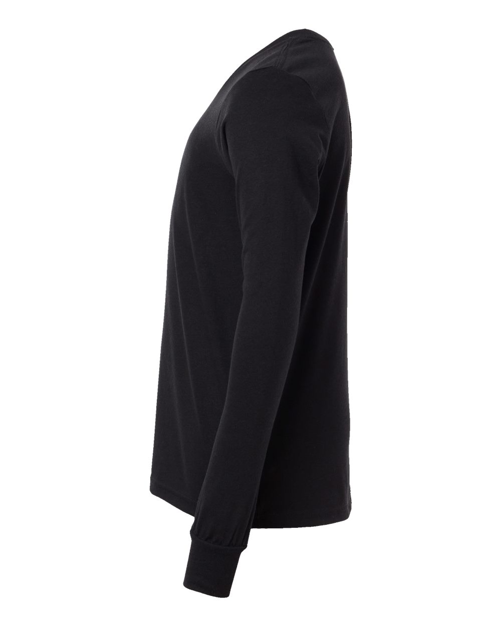 BELLA + CANVAS Youth Heather CVC Long Sleeve Tee - 3501YCVC Solid Black Blend