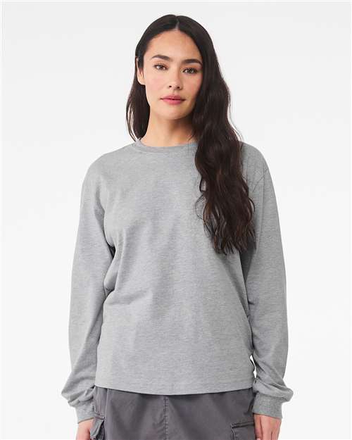 BELLA + CANVAS 6 oz. Heavyweight Long Sleeve Tee - 3511 Athletic Heather