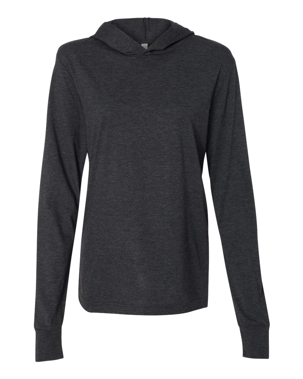 BELLA + CANVAS Unisex Jersey Hooded Long Sleeve Tee - 3512 Charcoal Black Triblend