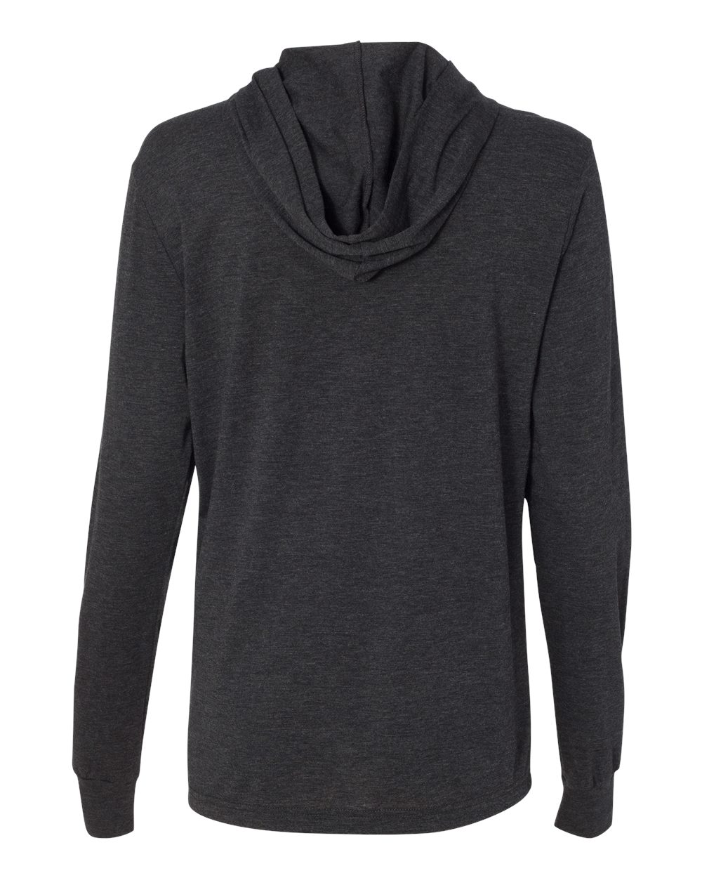 BELLA + CANVAS Unisex Jersey Hooded Long Sleeve Tee - 3512 Charcoal Black Triblend