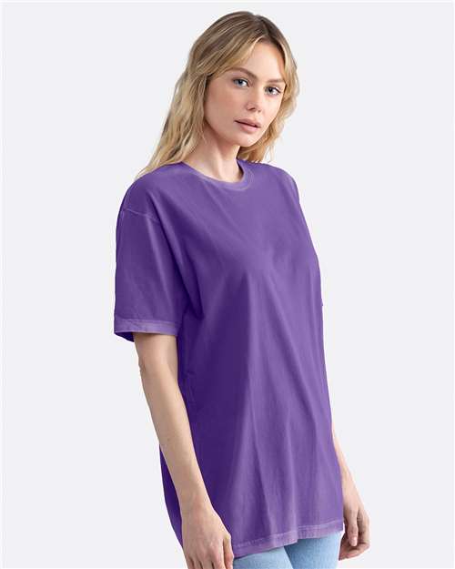 Next Level Unisex Soft Wash T-Shirt - 3600SW Washed Purple Rush