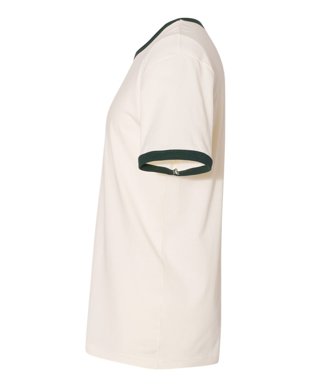 Next Level Unisex Cotton Ringer T-Shirt - 3604 - 3604N Natural- Forest Green