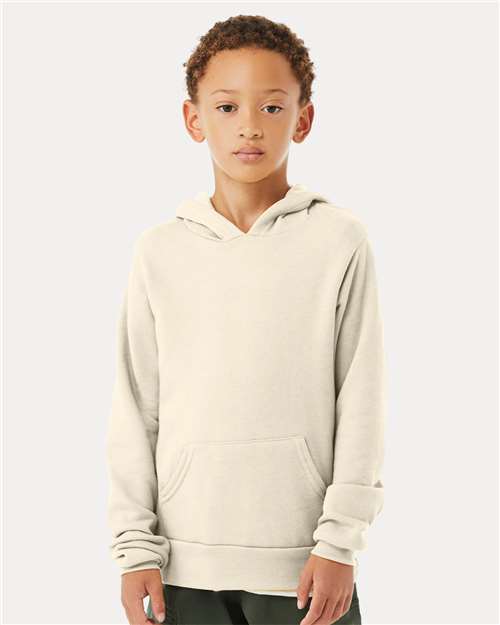 BELLA + CANVAS Youth Sponge Fleece Hoodie Sweatshirt - 3719Y Natural