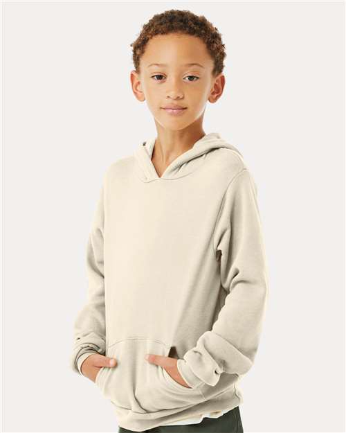 BELLA + CANVAS Youth Sponge Fleece Hoodie Sweatshirt - 3719Y Natural