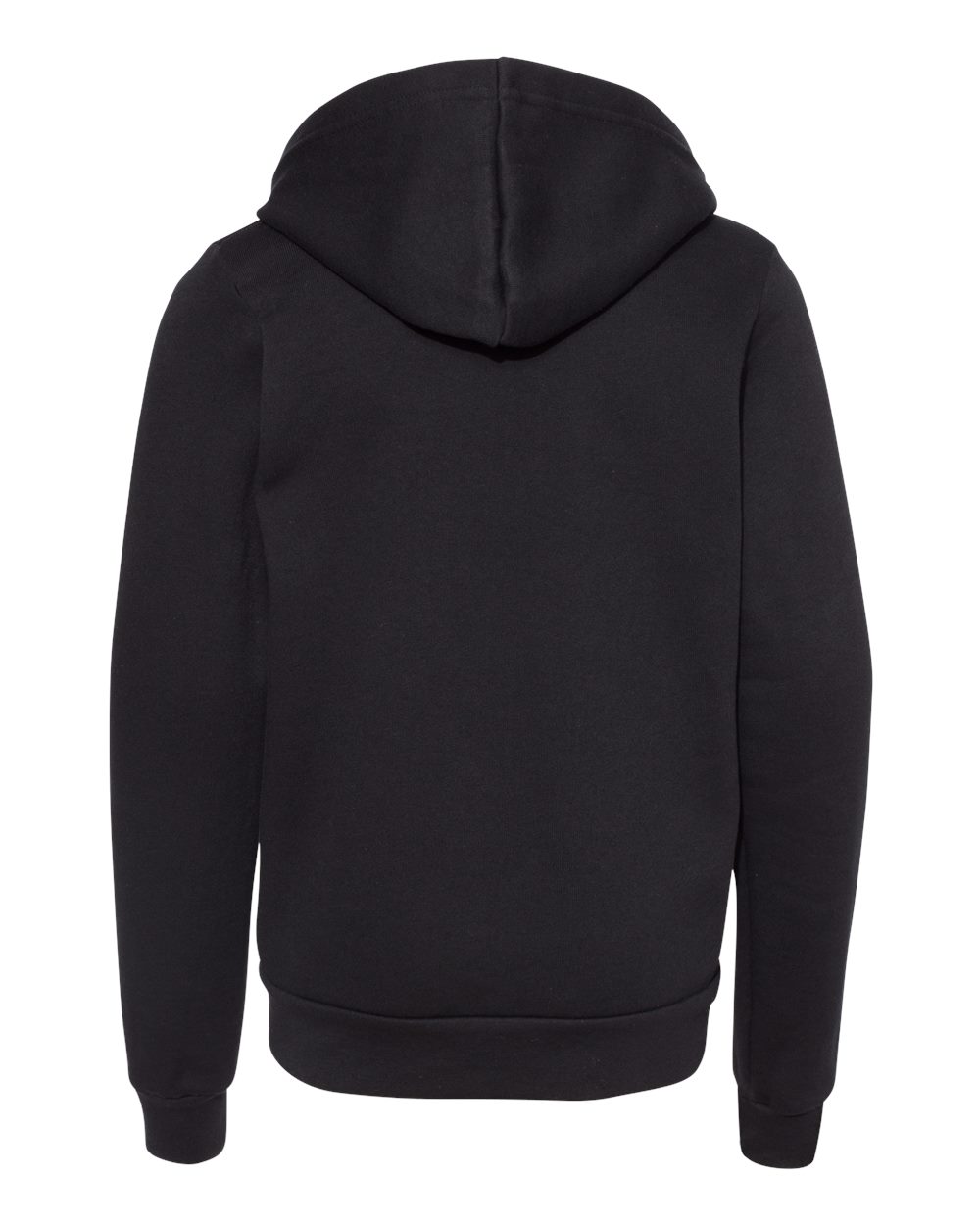 BELLA + CANVAS Youth Sponge Fleece Full-Zip Hoodie Sweatshirt - 3739Y Black