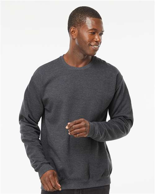 M&O Unisex Crewneck Fleece - 3340 Dark Heather