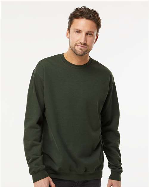 M&O Unisex Crewneck Fleece - 3340 Forest Green