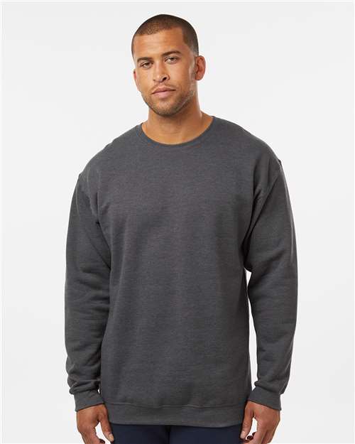 M&O Unisex Crewneck Fleece - 3340 Heather Charcoal