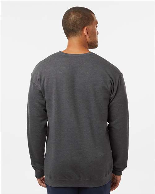 M&O Unisex Crewneck Fleece - 3340 Heather Charcoal