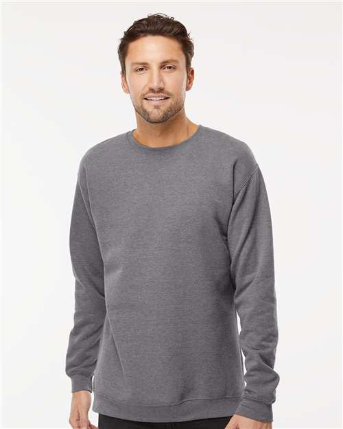 M&O Unisex Crewneck Fleece - 3340 Heather Grey