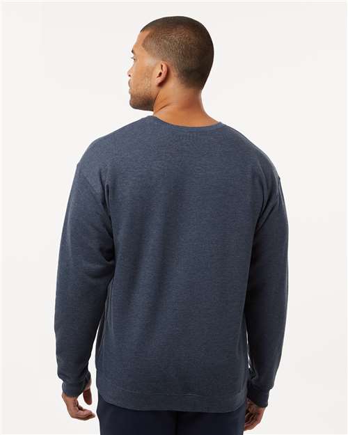 M&O Unisex Crewneck Fleece - 3340 Heather Navy