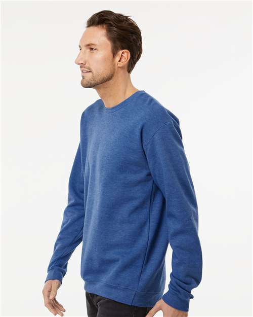M&O Unisex Crewneck Fleece - 3340 Heather Royal