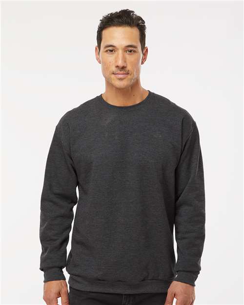M&O Unisex Crewneck Fleece - 3340 Jet Black Heather