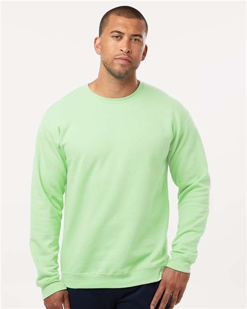 M&O Unisex Crewneck Fleece - 3340 Neo Mint
