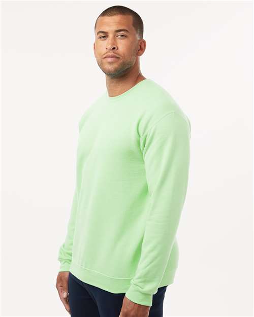 M&O Unisex Crewneck Fleece - 3340 Neo Mint