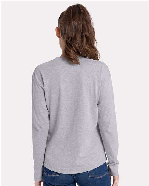 Next Level Women's Cotton Relaxed Long Sleeve T-Shirt - 3911 - 3911N Heather Grey