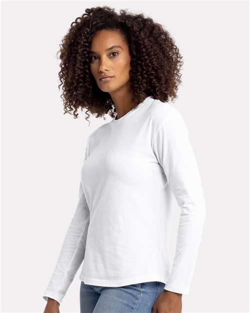 Next Level Women's Cotton Relaxed Long Sleeve T-Shirt - 3911 - 3911N White