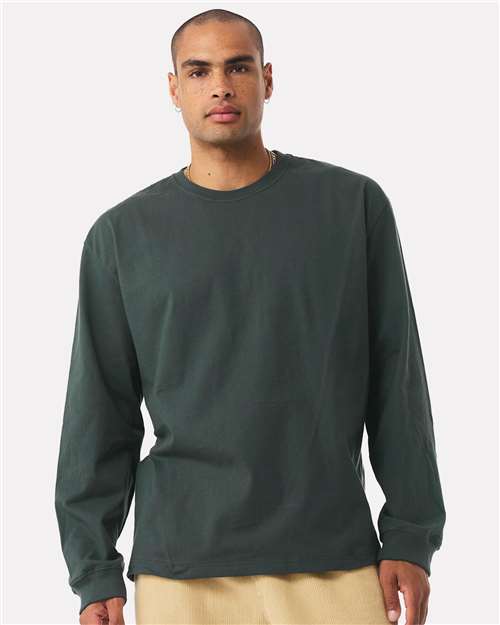BELLA + CANVAS Unisex 7.5 oz Heavyweight Long Sleeve Tee - 4651 Hunter Green