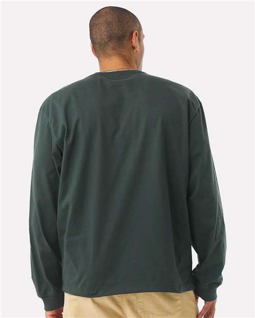 BELLA + CANVAS Unisex 7.5 oz Heavyweight Long Sleeve Tee - 4651 Hunter Green