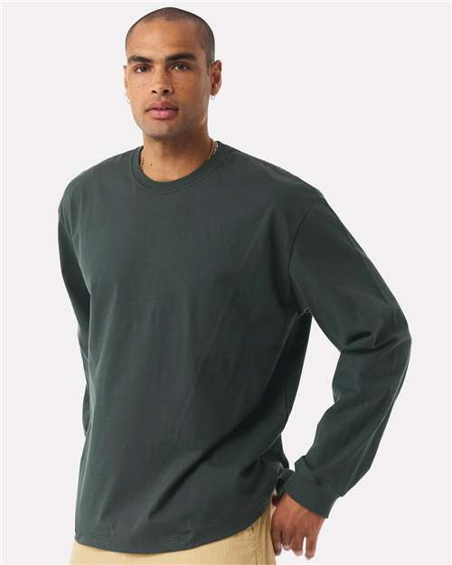 BELLA + CANVAS Unisex 7.5 oz Heavyweight Long Sleeve Tee - 4651 Hunter Green
