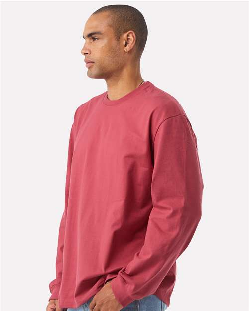 BELLA + CANVAS Unisex 7.5 oz Heavyweight Long Sleeve Tee - 4651 Vintage Red