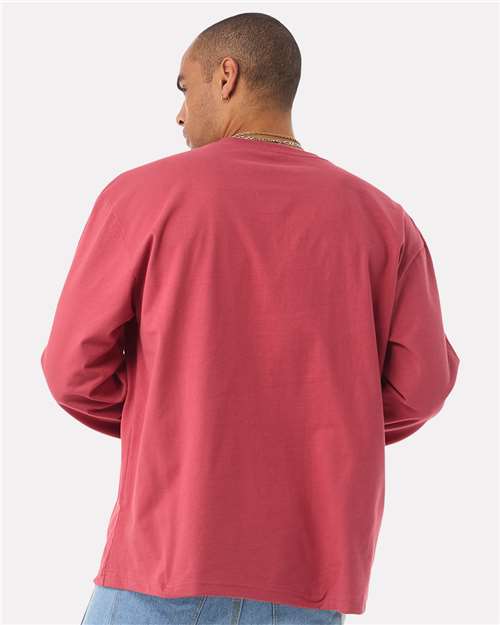 BELLA + CANVAS Unisex 7.5 oz Heavyweight Long Sleeve Tee - 4651 Vintage Red