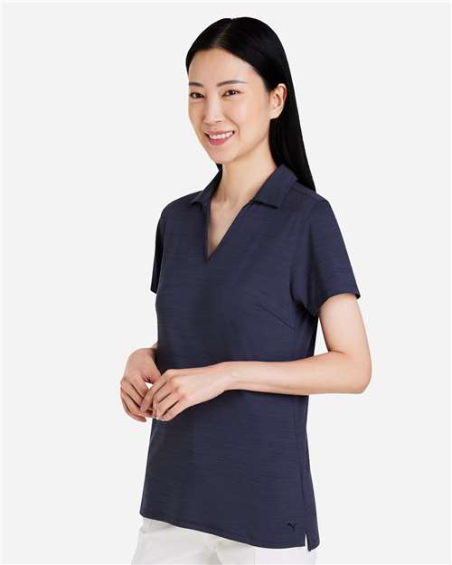 Puma Golf Women's Cloudspun Coast Polo - 532991 Navy Blazer Heather