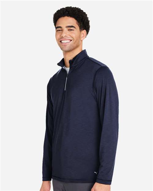 Puma Golf Men's You-V Quarter-Zip Pullover - 539105 Navy Blazer
