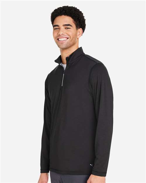 Puma Golf Men's You-V Quarter-Zip Pullover - 539105 Puma Black