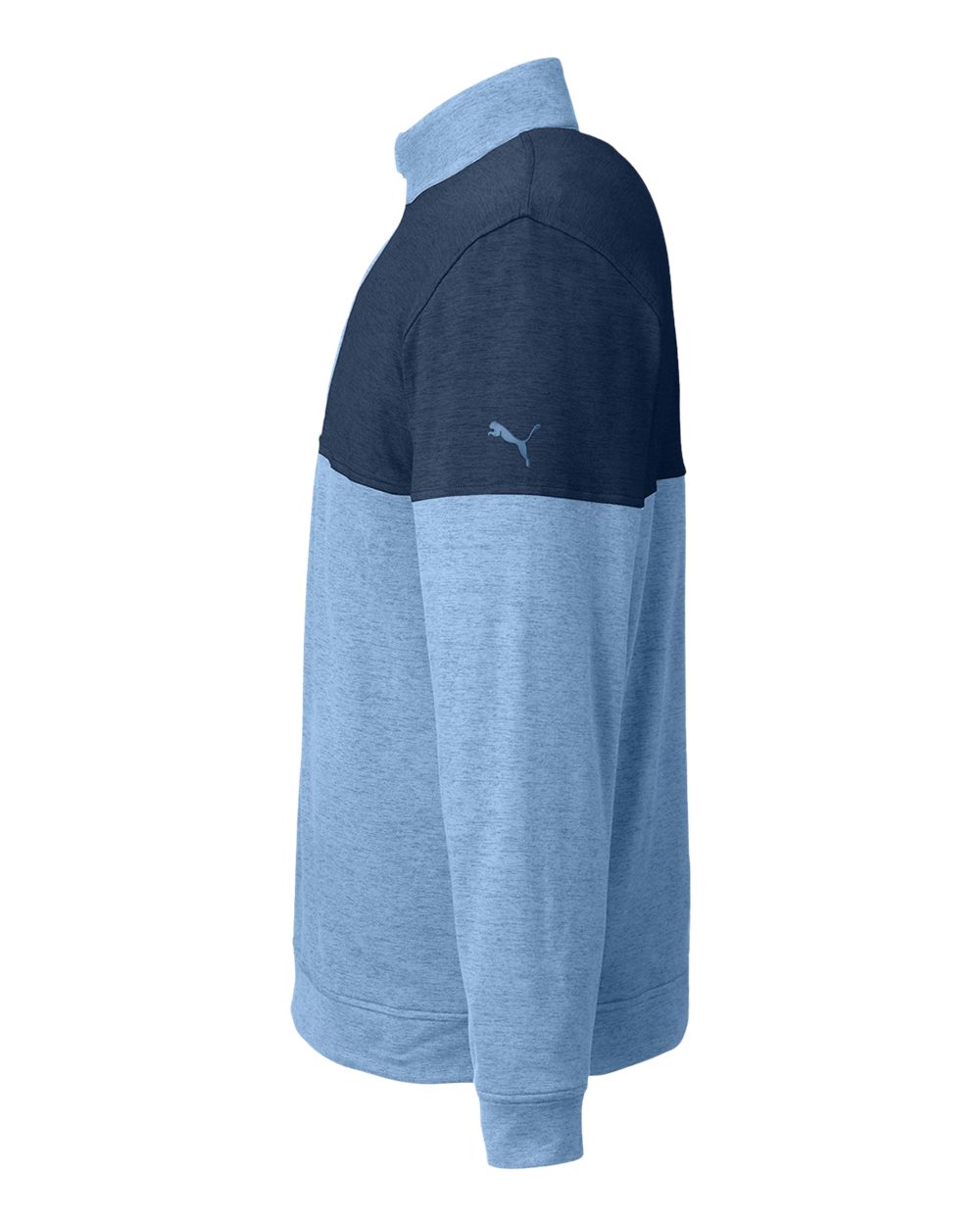 Puma Golf Men's Cloudspun Warm Up Quarter-Zip Pullover - 595803 Blue Bell- Dark Denim