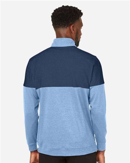 Puma Golf Men's Cloudspun Warm Up Quarter-Zip Pullover - 595803 Blue Bell- Dark Denim