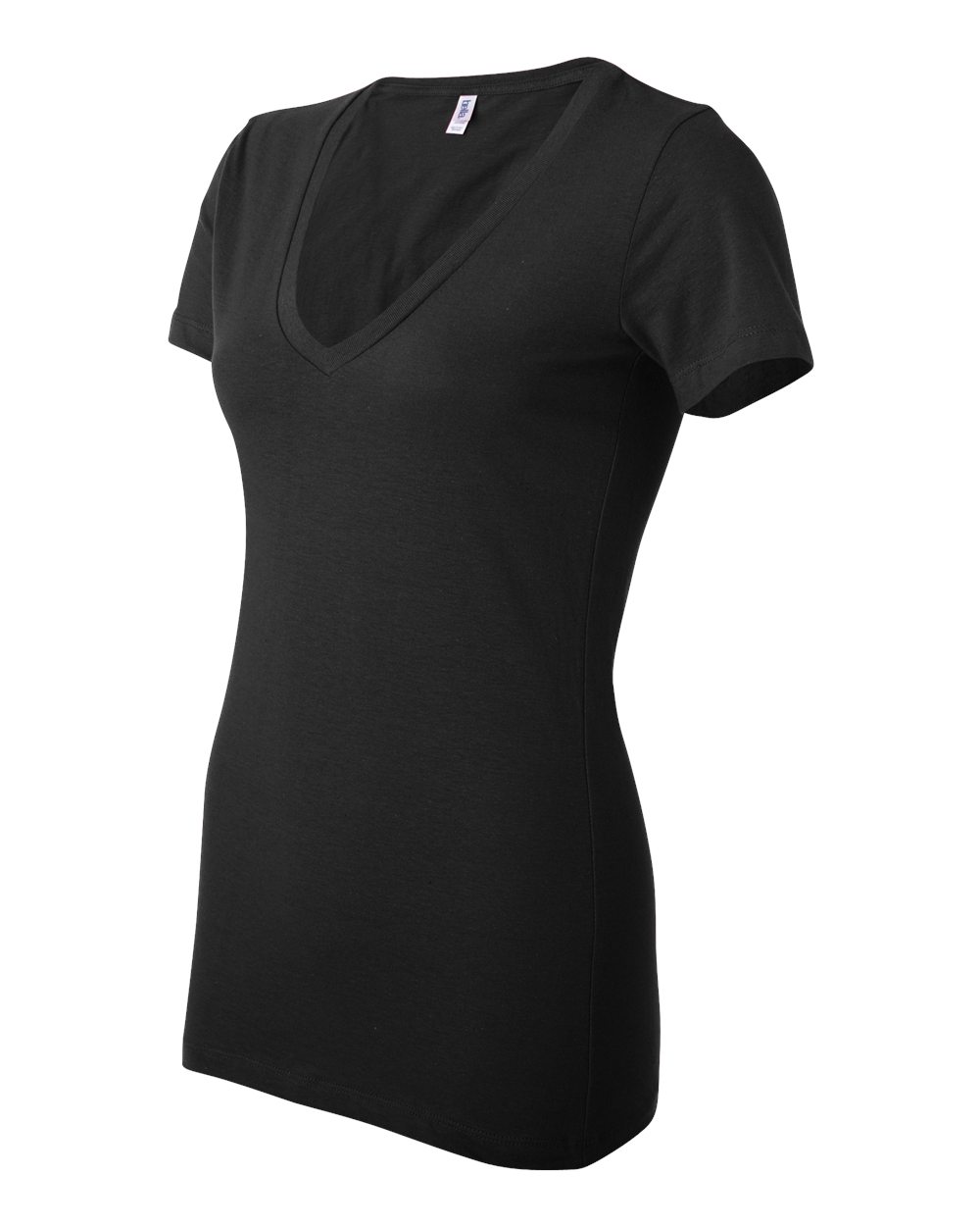 BELLA + CANVAS Women’s Jersey Deep V-Neck Tee - 6035 Black