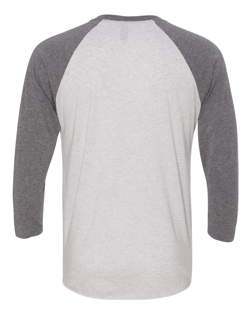 Next Level Unisex Triblend Three-Quarter Raglan T-Shirt - 6051 Premium Heather Sleeves- Heather White Body