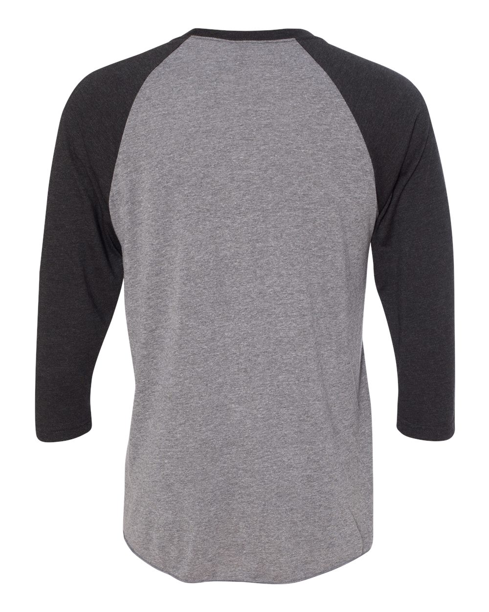 Next Level Unisex Triblend Three-Quarter Raglan T-Shirt - 6051 Vintage Black Sleeves- Premium Heather Body
