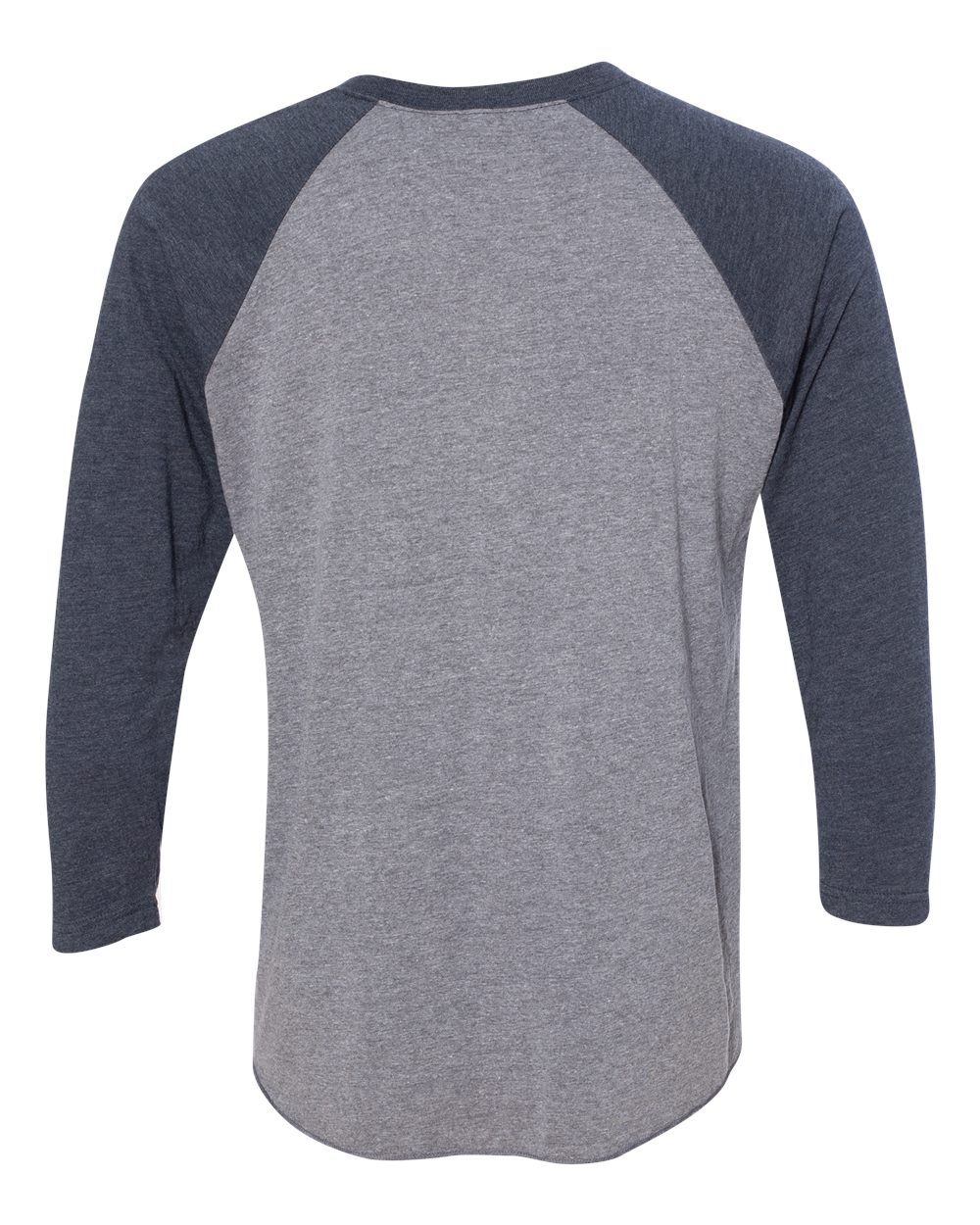 Next Level Unisex Triblend Three-Quarter Raglan T-Shirt - 6051 Vintage Navy Sleeves- Premium Heather Body