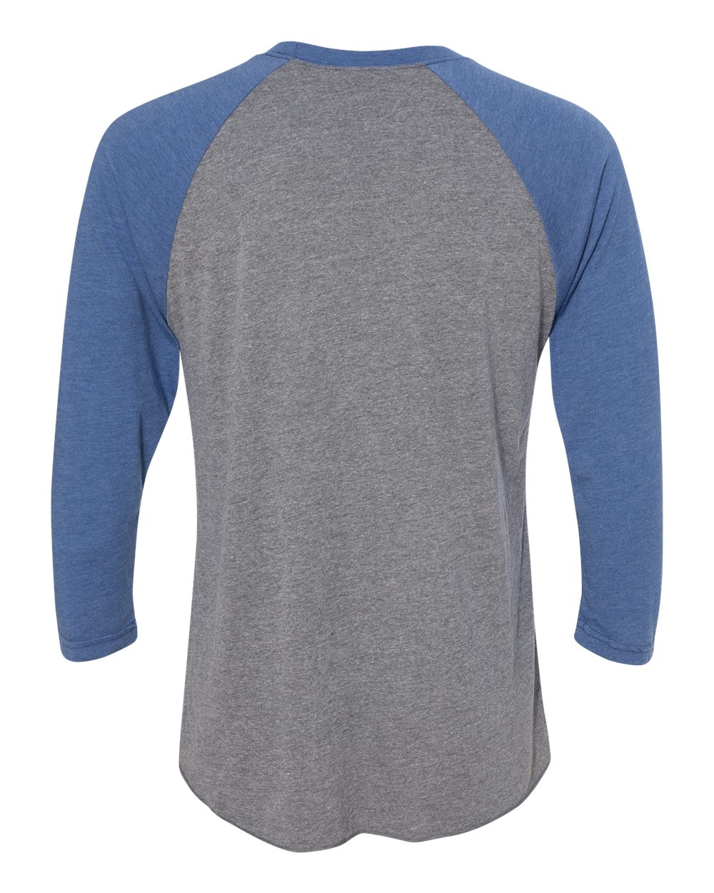 Next Level Unisex Triblend Three-Quarter Raglan T-Shirt - 6051 Vintage Royal Sleeves- Premium Heather Body