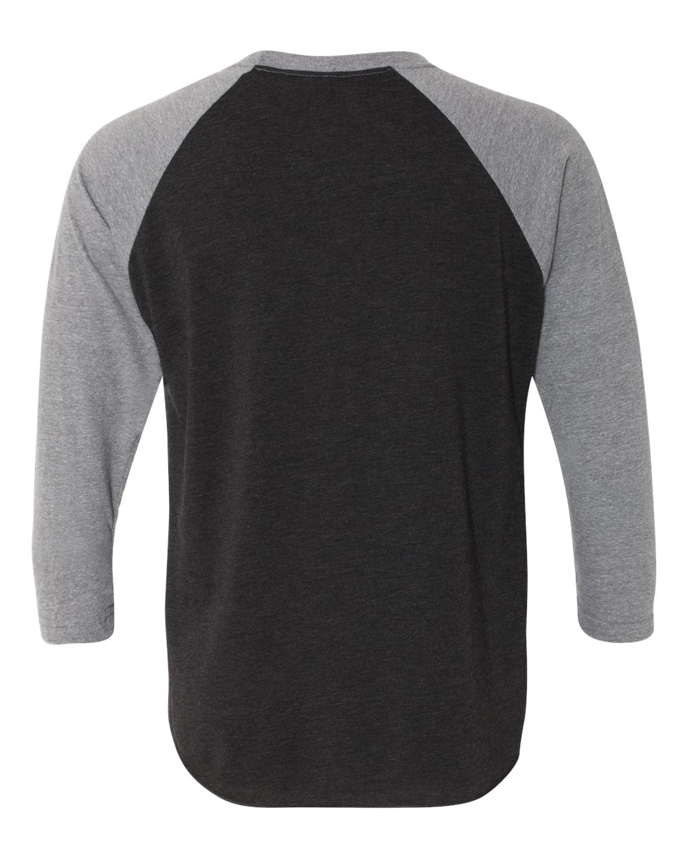 Next Level Unisex Triblend Three-Quarter Raglan T-Shirt - 6051 Premium Heather Sleeves- Vintage Black Body