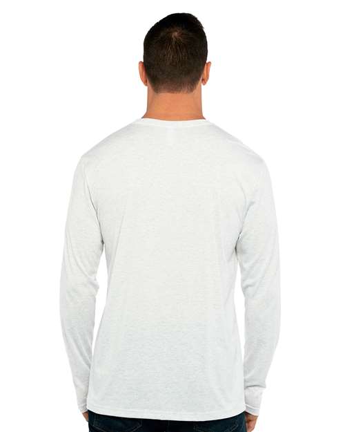 Next Level Men's Triblend Long Sleeve T-Shirt - 6071 Heather White