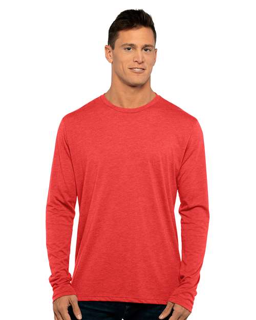 Next Level Men's Triblend Long Sleeve T-Shirt - 6071 Vintage Red