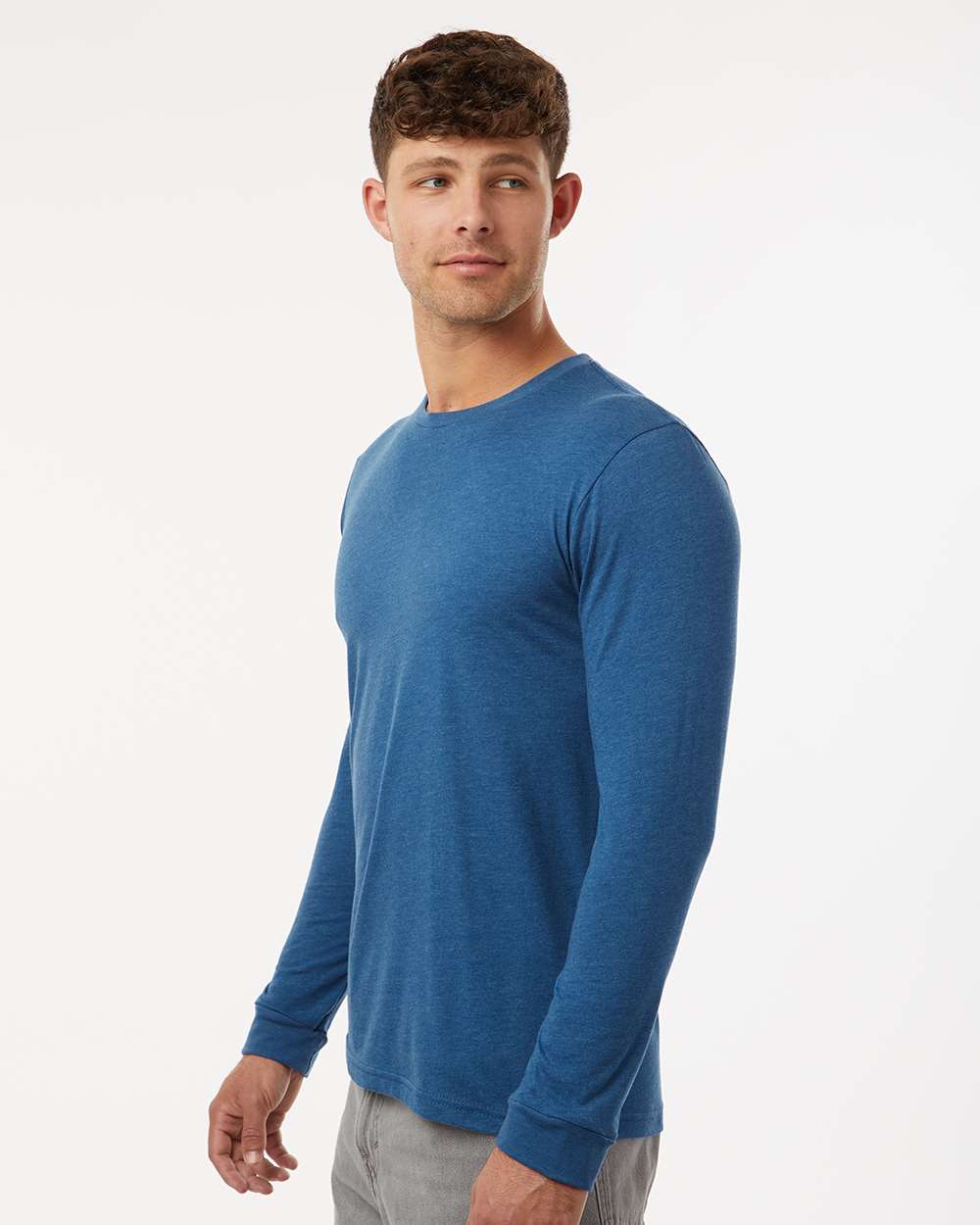 Next Level Unisex CVC Long Sleeve Tee - 6211 - 6211N Heather Cool Blue