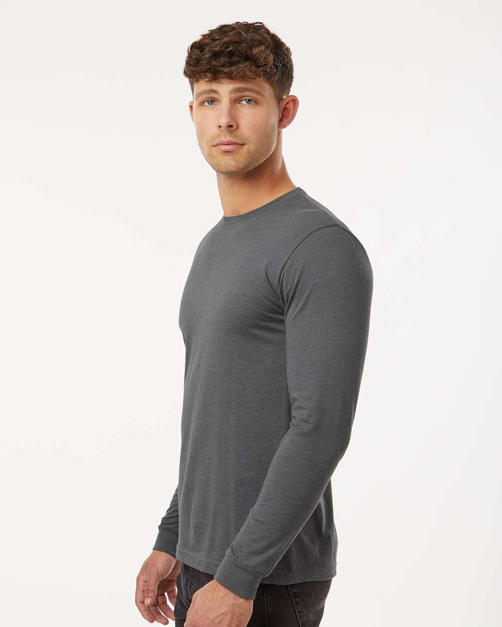 Next Level Unisex CVC Long Sleeve Tee - 6211 - 6211N Heather Heavy Metal