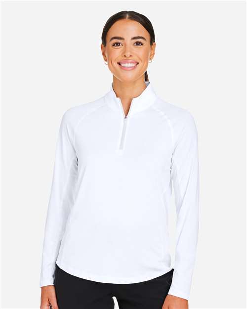 Puma Golf Women's You-V Quarter-Zip Pullover - 625902 White Glow