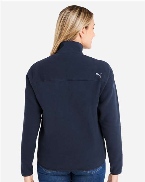 Puma Golf Women's Charley Fleece Full-Zip Jacket - 626904 Deep Navy