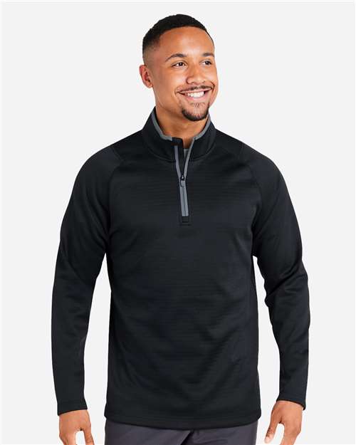 Puma Golf Men's Waffle Fleece Quarter-Zip Pullover - 631105 Puma Black
