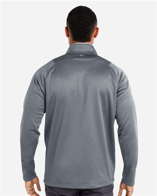 Puma Golf Men's Waffle Fleece Quarter-Zip Pullover - 631105 Slate Sky