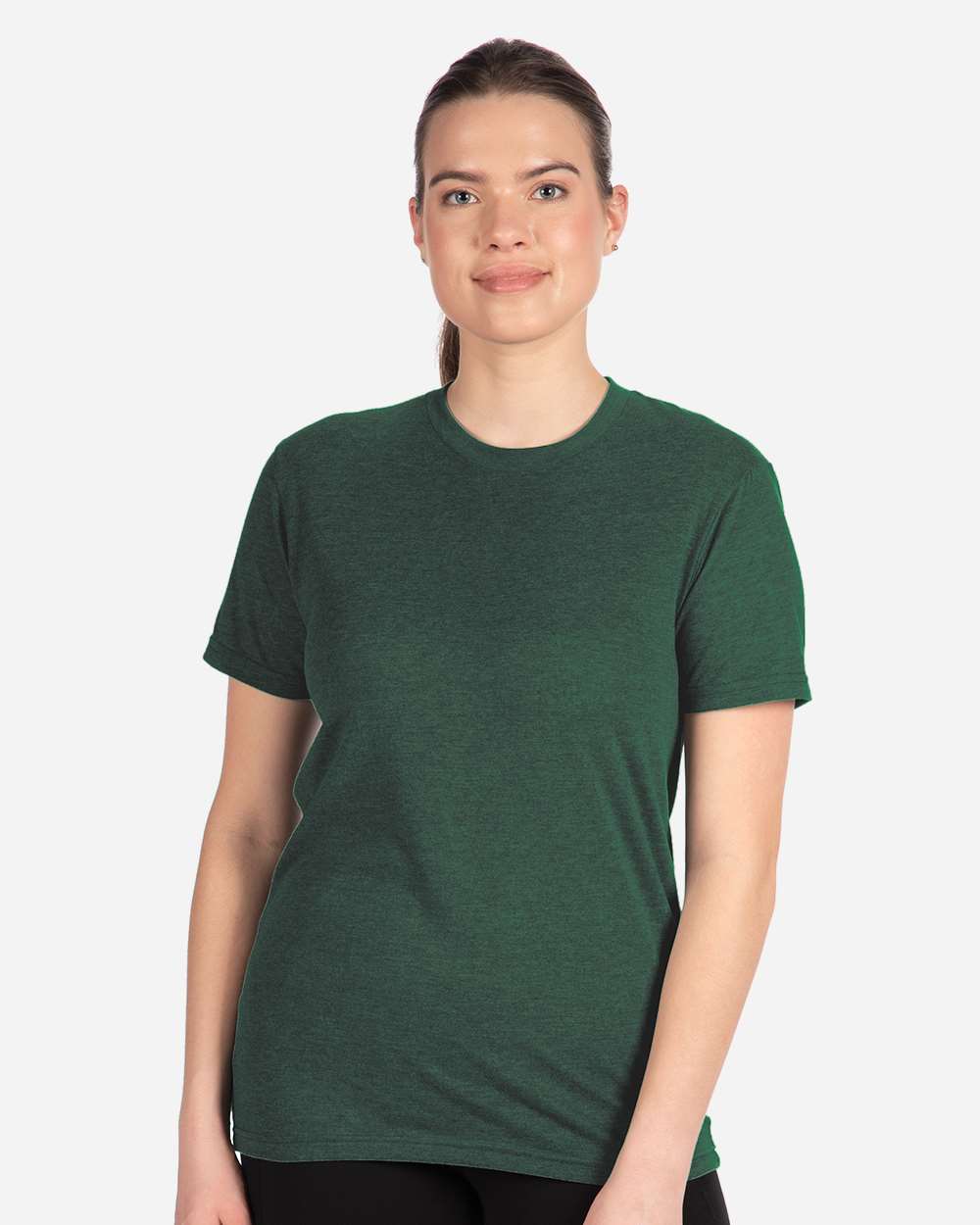Next Level Unisex Sueded Tee - 6410 Heather Forest Green