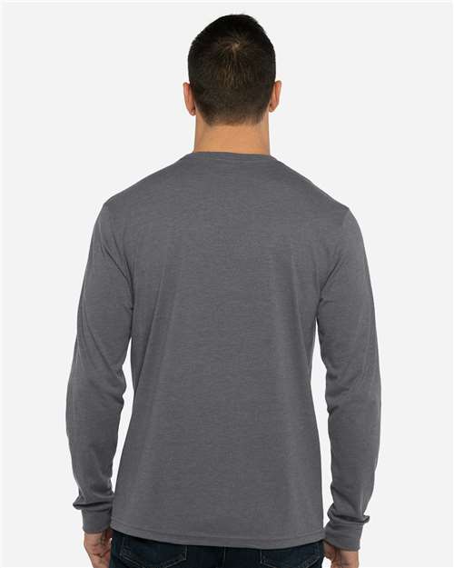 Next Level Unisex Sueded Long Sleeve T-Shirt - 6411 Heather Metal
