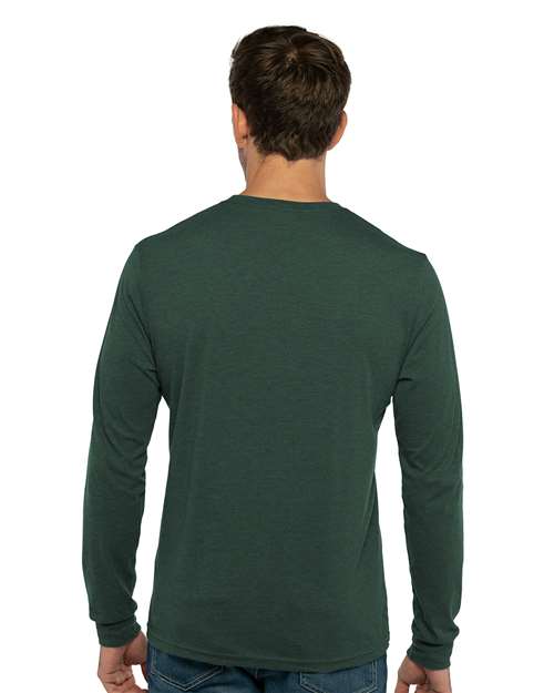 Next Level Unisex Sueded Long Sleeve T-Shirt - 6411 Heather Forest Green